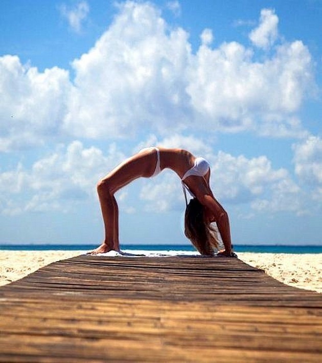 Beach yoga