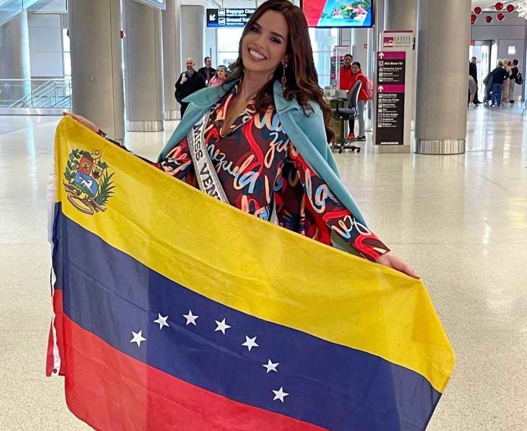 Miss Venezuela Amanda Dudamel llegó a New Orleans para el Miss Universo