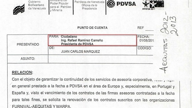 Renovación del contrato entre las empresas de Alejo Morodo y PDVSA.