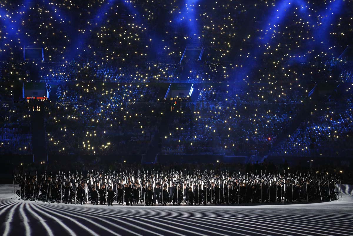 2016 Rio Paralympics - Opening ceremony - Maracana - Rio de Janeiro, Brazil - 07/09/2016. Performers take part in the opening ceremony. REUTERS/Jason O'Brien FOR EDITORIAL USE ONLY. NOT FOR SALE FOR MARKETING OR ADVERTISING CAMPAIGNS.