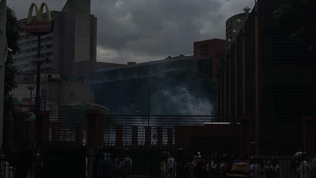 GNB reprimió a opositores en Bello Monte. Foto: esteninf Olivares / @esteninf