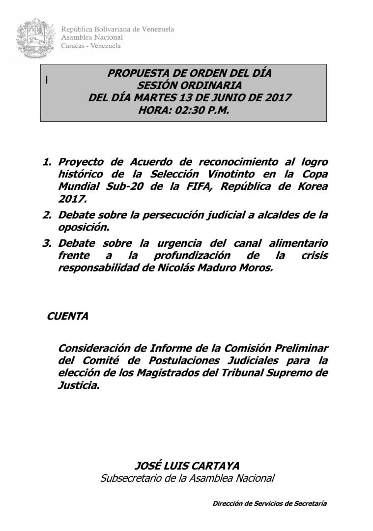 Asamblea Nacional iniciará proceso para designar magistrados