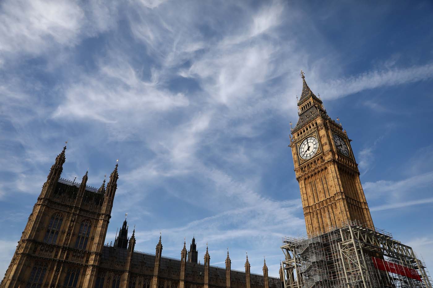 The Elizabeth Tower, which houses the Great Clock and the 'Big Ben' bell, is seen above the Houses of Parliament, in central London, Britain August 14, 2017. REUTERS/Neil Hall