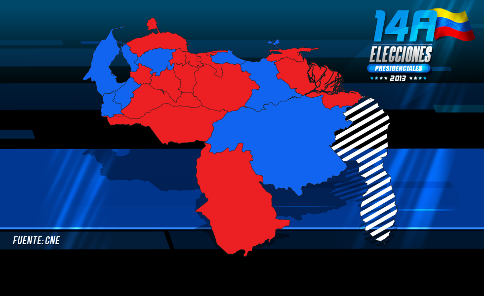 Este es el nuevo mapa de Venezuela, según el CNE