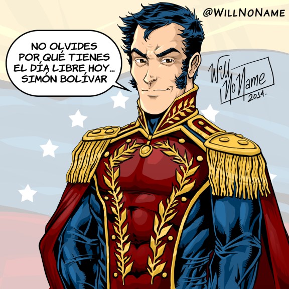 Simon Bolivar caricaturA