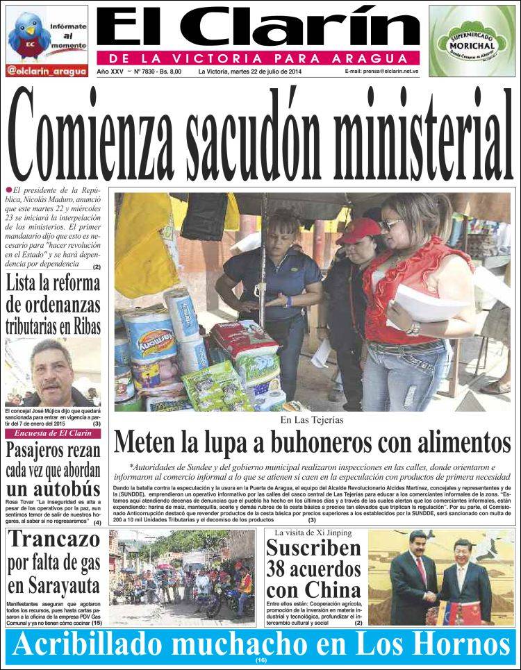 Portadas del martes 22 de julio de 2014