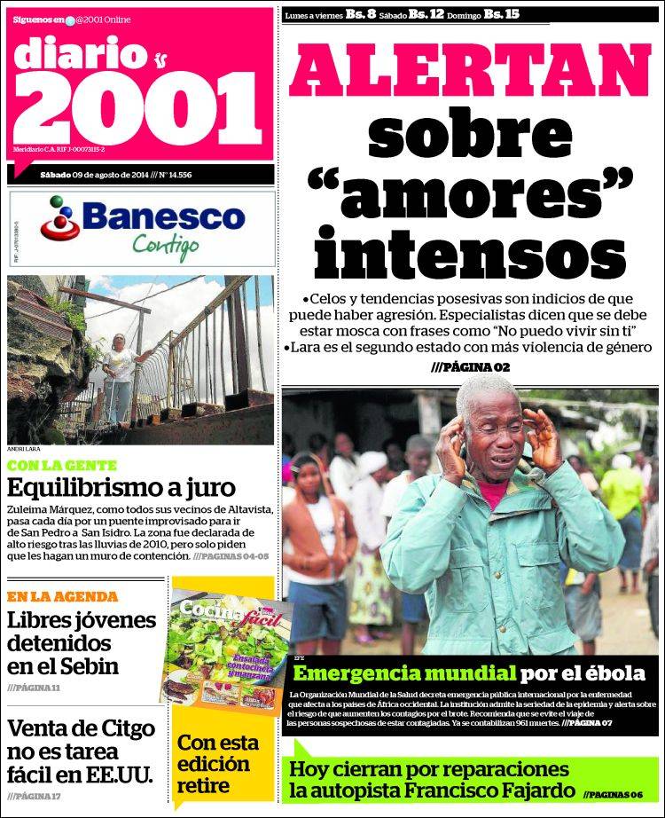 Portadas del sábado 09 de agosto de 2014