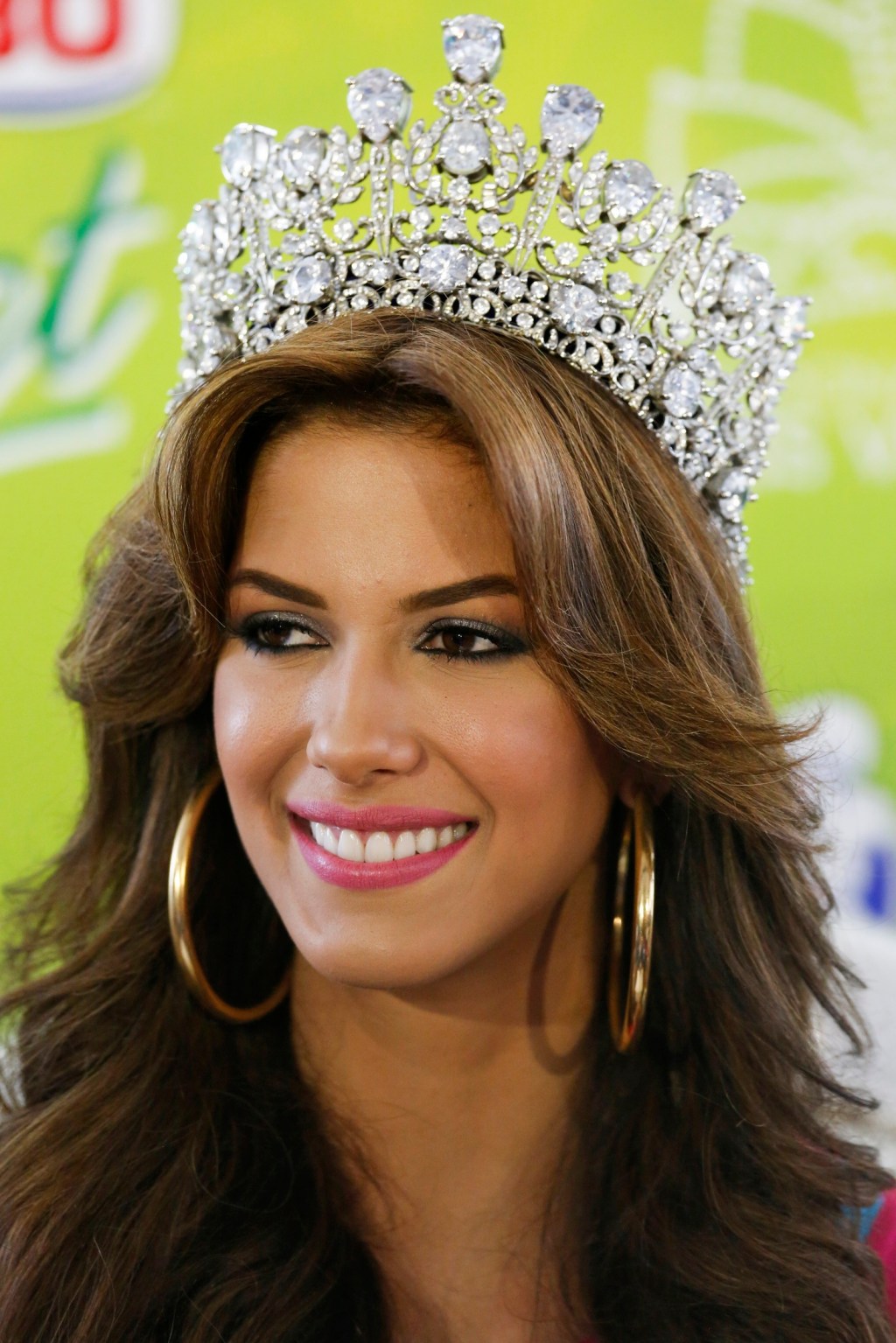 Miss Venezuela 2014 Mariana Jimenez Smiles During A News Conference In