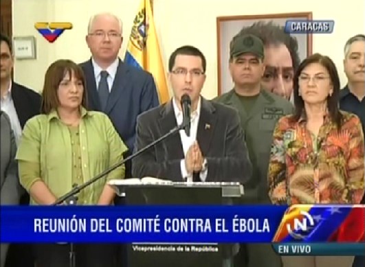 Arreaza asegura que no hay ningún caso de ébola en Venezuela