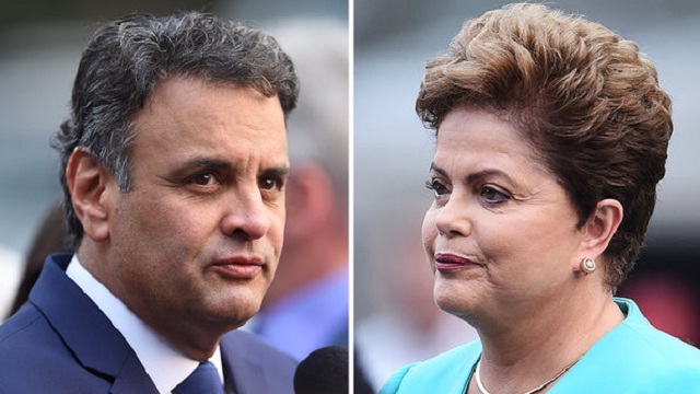 Los candidatos a la Presidencia de Brasil, Aécio Neves (PSDB) y Dilma Rousseff (PT) (Felipe Cotrim/VEJA.com)