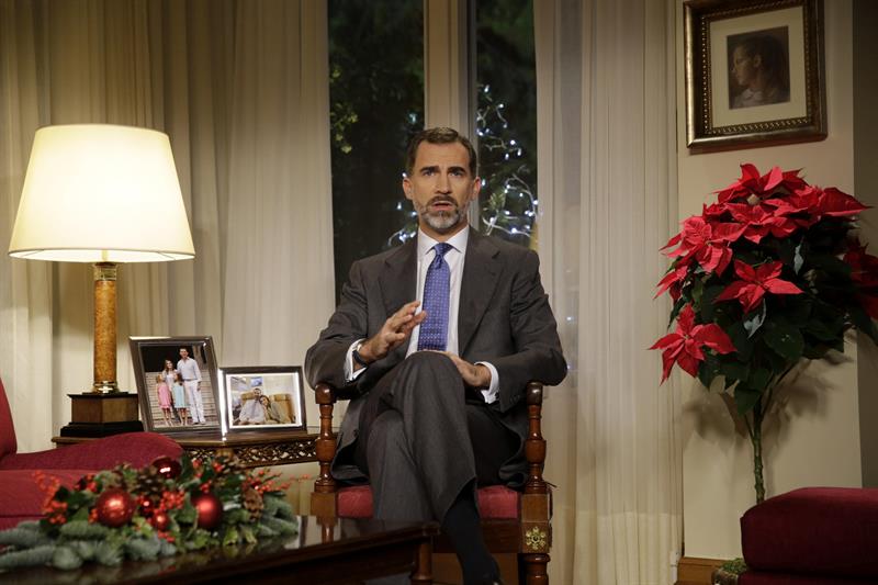 En su primer discurso de Navidad, Felipe VI prioriza la lucha contra el desempleo y la corrupción