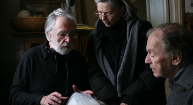 ‘Amor’, film francés del austriaco Michael Haneke (a la izquierda junto a Emmanuelle Riva y Jean-Louis Trintignant), se estrenó finalmente en Venezuela a mediados de 2014