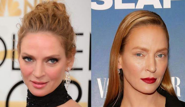 Desapareció Uma Thurman: Se jorungó la cara a lo Zellweger y así quedó (FOTO + FAIL)