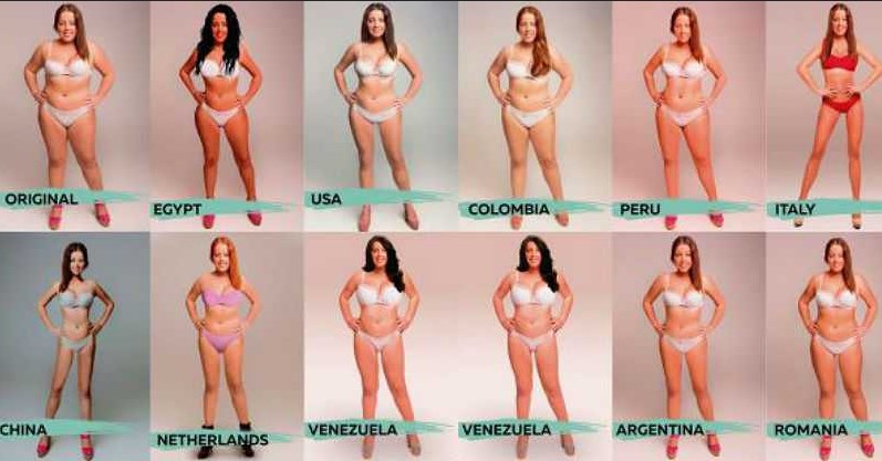 Esta es la mujer perfecta en 18 países (Imagen)