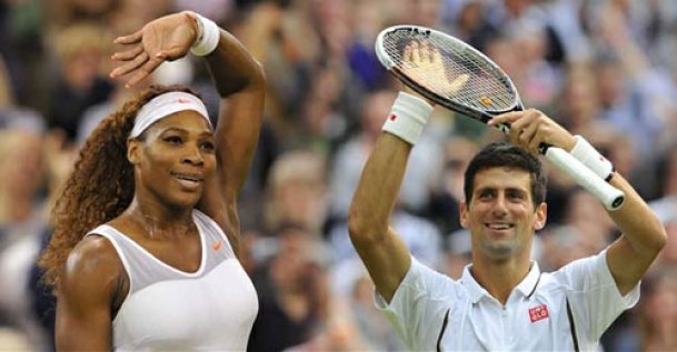 Novak Djokovic y  Serena Williams