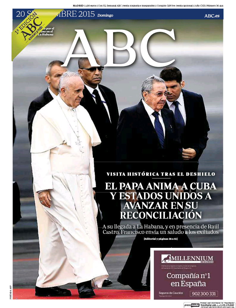 Portadas de la prensa internacional de este domingo 20.09.2015