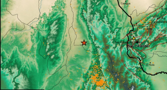 Sismo con epicentro en Bucaramanga, Colombia, se sintió en Táchira