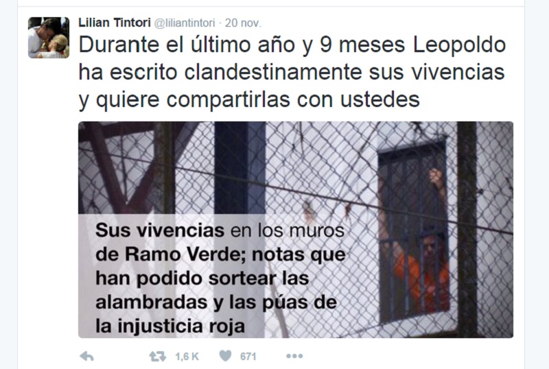 Publican diario de Leopoldo López escrito en la clandestinidad