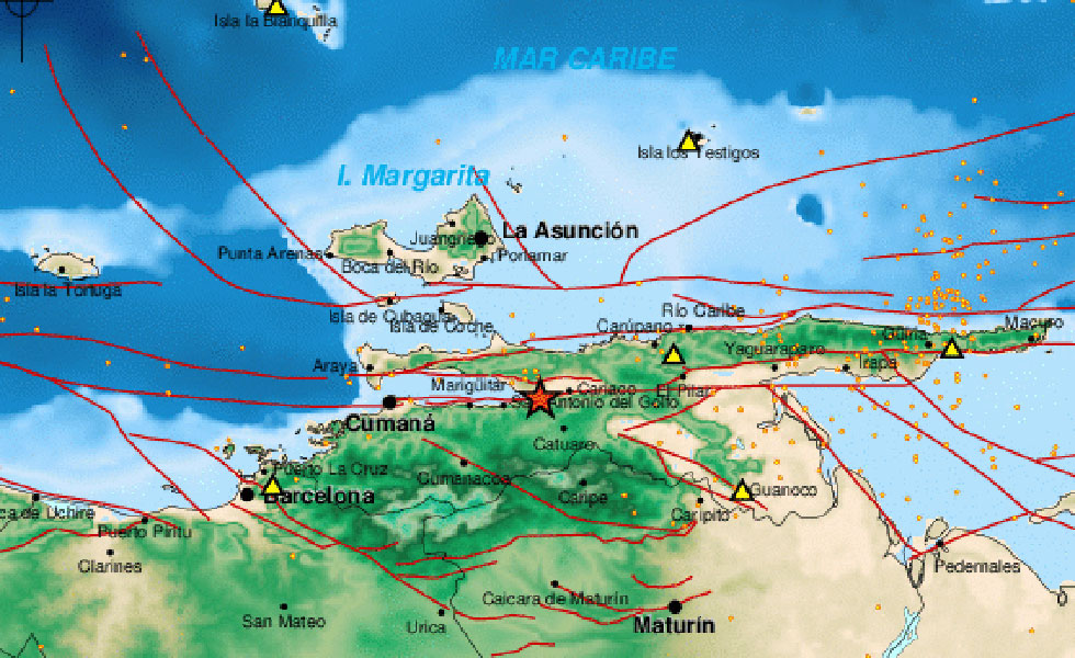 Sismo de 4.2 sacudió Cariaco