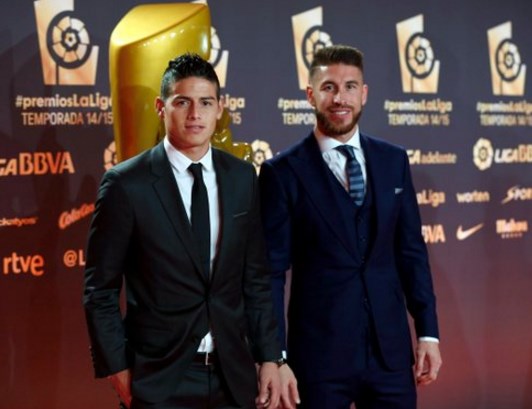 Ramos y James elegidos como mejor defensa y mejor centrocampista de la Liga