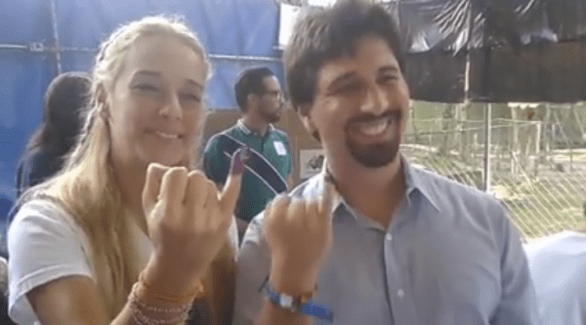 Freddy Guevara y Lilian Tintori