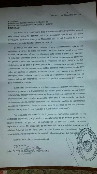 Carta AN Cleotilde Condado