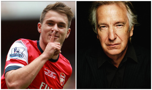 Alan Rickman, ¿víctima de un gol de  Aaron Ramsey?