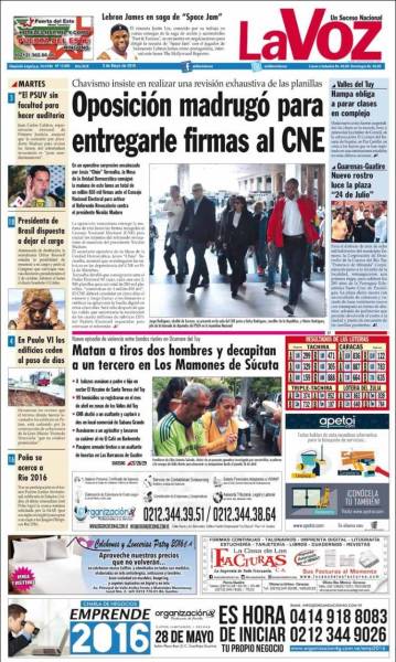 PORTADA LA VOZ