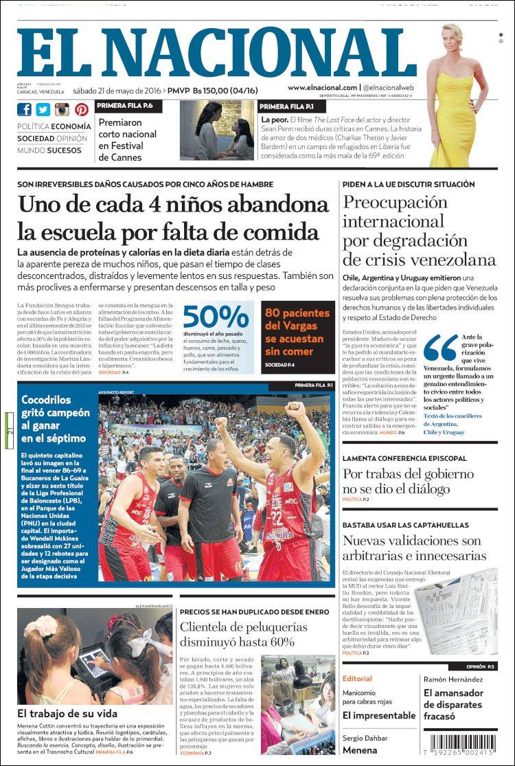 Portadas de este sábado 21 de mayo de 2016