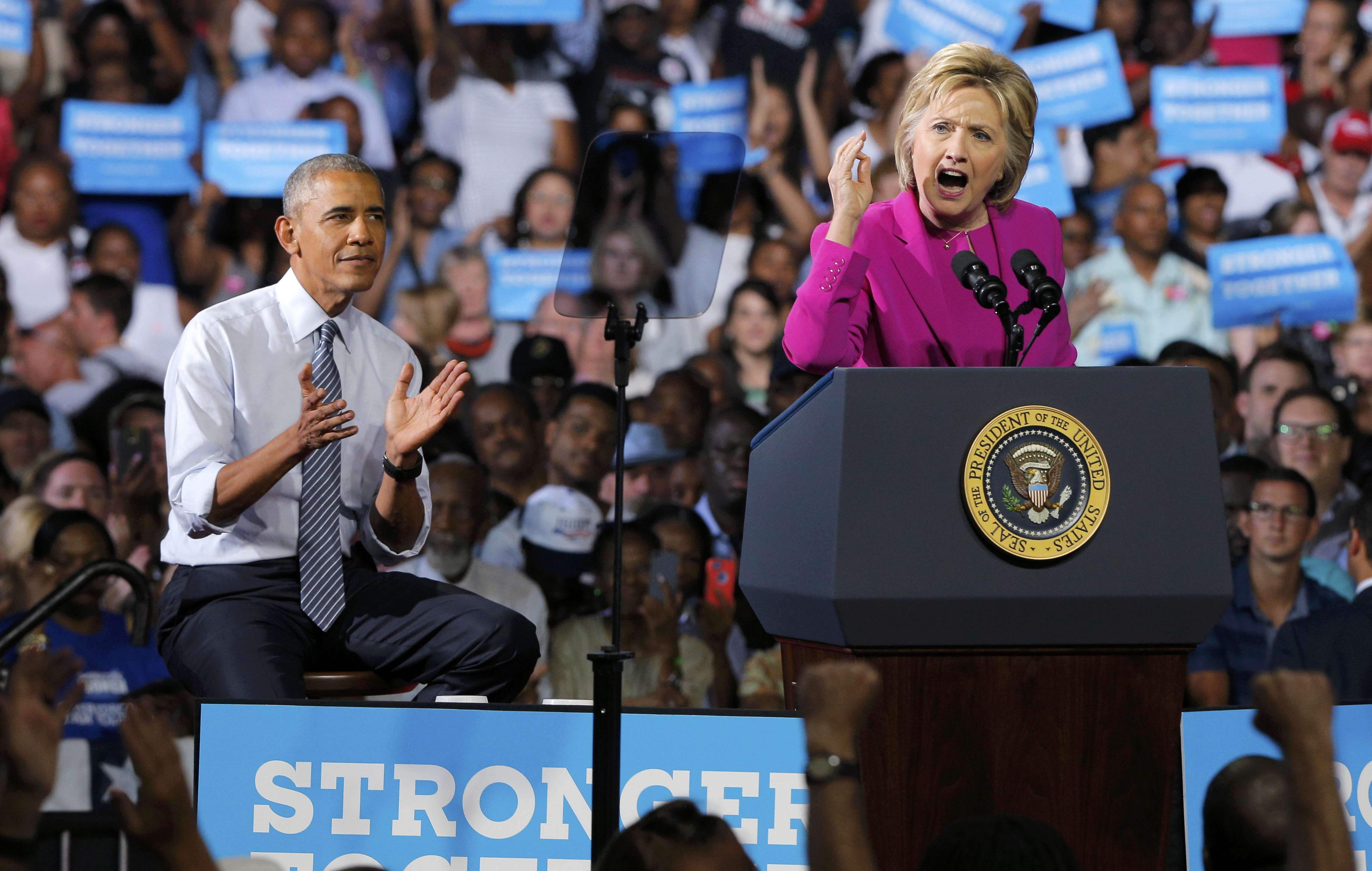 Obama: Estoy aquí porque creo en Hillary Clinton