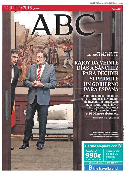 Portadas de la prensa internacional de este jueves 14 de julio de 2016