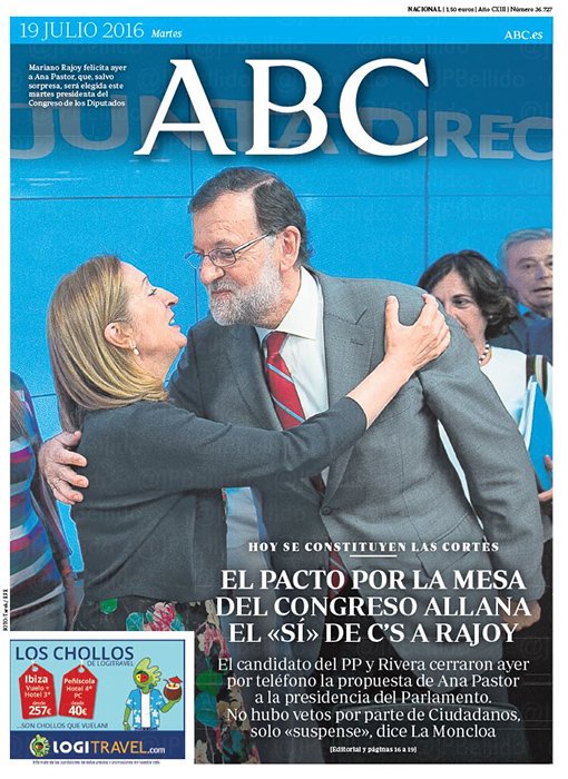 Portadas de la prensa internacional de este martes 19 de julio de 2016