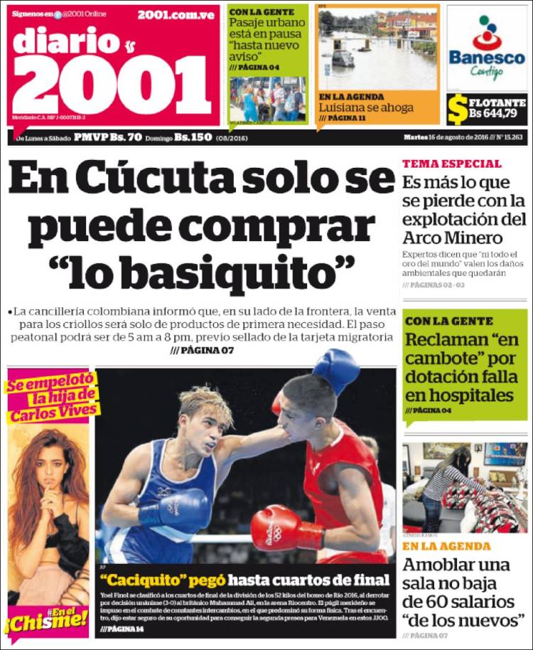 Portadas de este martes 16 de agosto de 2016