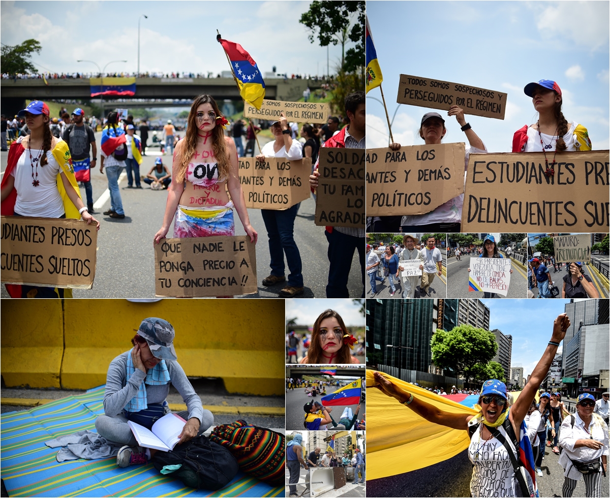 Por ahora… Así se ha desarrollado el plantón contra Maduro en el distribuidor Altamira