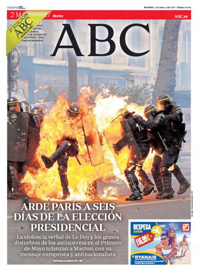 Estas son las portadas de los diarios internacionales de este #2May