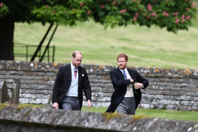 Britain's Prince Harry (R) and Prince William attend the wedding of Pippa Middleton, the sister of Britain's Catherine, Duchess of Cambridge, and James Matthews at St Mark's Church in Englefield, west of London, on May 20, 2017. REUTERS/Justin Tallis/Pool