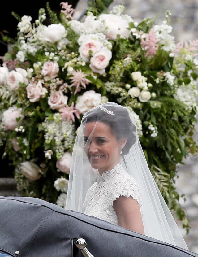 Pippa Middleton, the sister of Britain's Catherine, Duchess of Cambridge, arrives for her wedding to James Matthews at St Mark's Church in Englefield, west of London, on May 20, 2017. REUTERS/Kirsty Wigglesworth/Pool