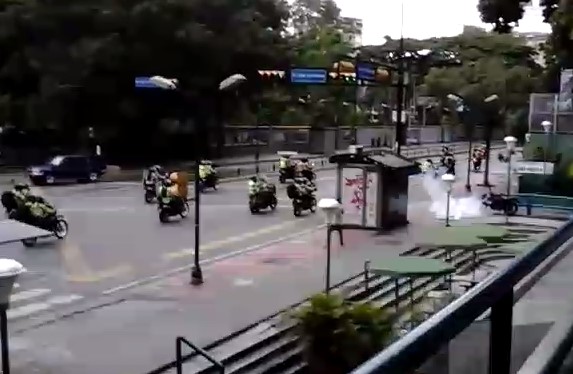 Una moto inerte llevó gas