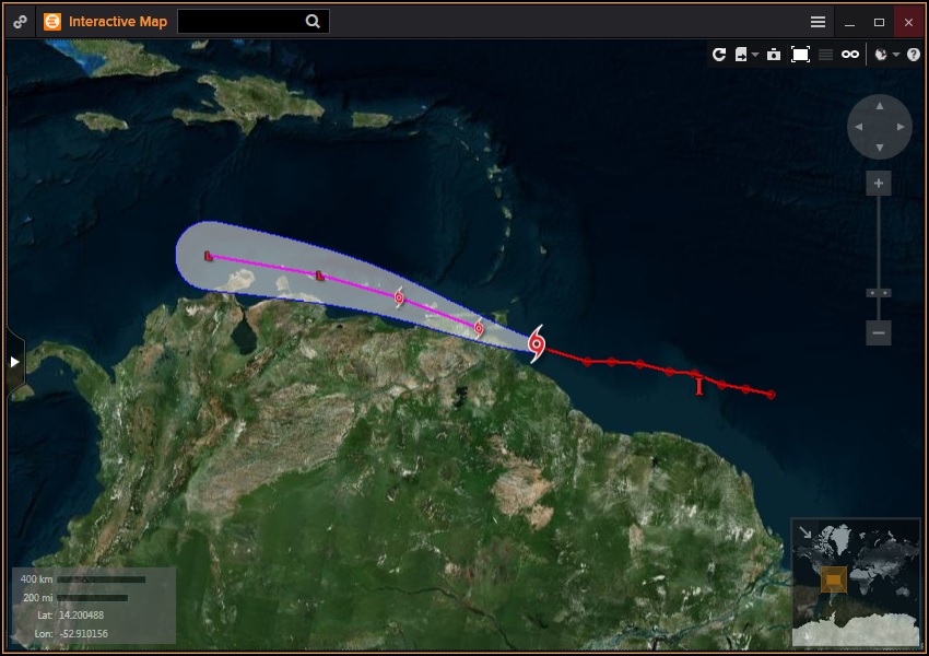 Así se ve “Bret” y así será su trayectoria al pasar por Venezuela (datos + gráfico)