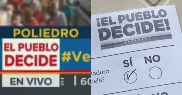 Foto: VTV se copia el lema de la Consulta Popular / Cortesía 