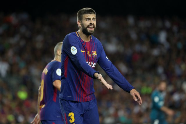 Soccer Football - Barcelona v Real Madrid Spanish Super Cup First Leg - Barcelona, Spain - August 13, 2017   Barcelona’s Gerard Pique   REUTERS/Sergio Perez