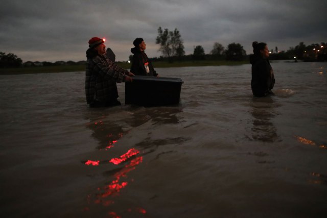 Paso del Huracán Harvey por el norte de Houston. 29 de agosoto. Foto: AFP