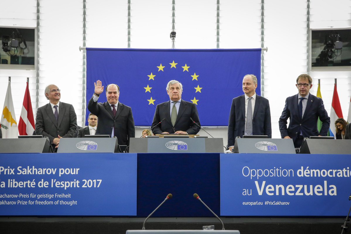 Antonio Tajani expresó que Premio Sájarov es para todos los venezolanos