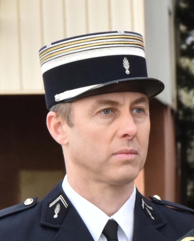 A photo released by the French Gendarmerie shows Lieutenant-Colonel Arnaud Beltrame, the gendarme who voluntarily took the place of a hostage during a deadly supermarket siege in southwestern France on Friday, March 23, 2018. Beltrame has died, Interior Minister Gerard Collomb announced on Saturday, March 24. Gendarmerie Nationale/Handout via REUTERS ATTENTION EDITORS - THIS IMAGE WAS PROVIDED BY A THIRD PARTY. NO RESALES. NO ARCHIVES.