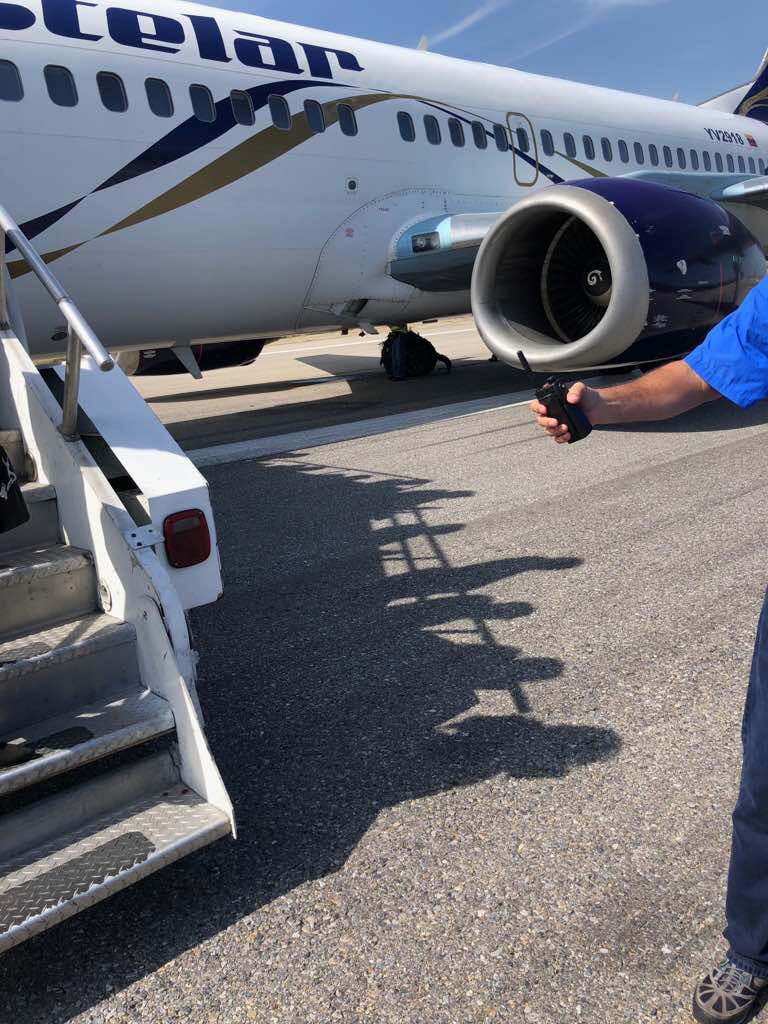 Así quedó el tren de aterrizaje del avión de Estelar (Video)