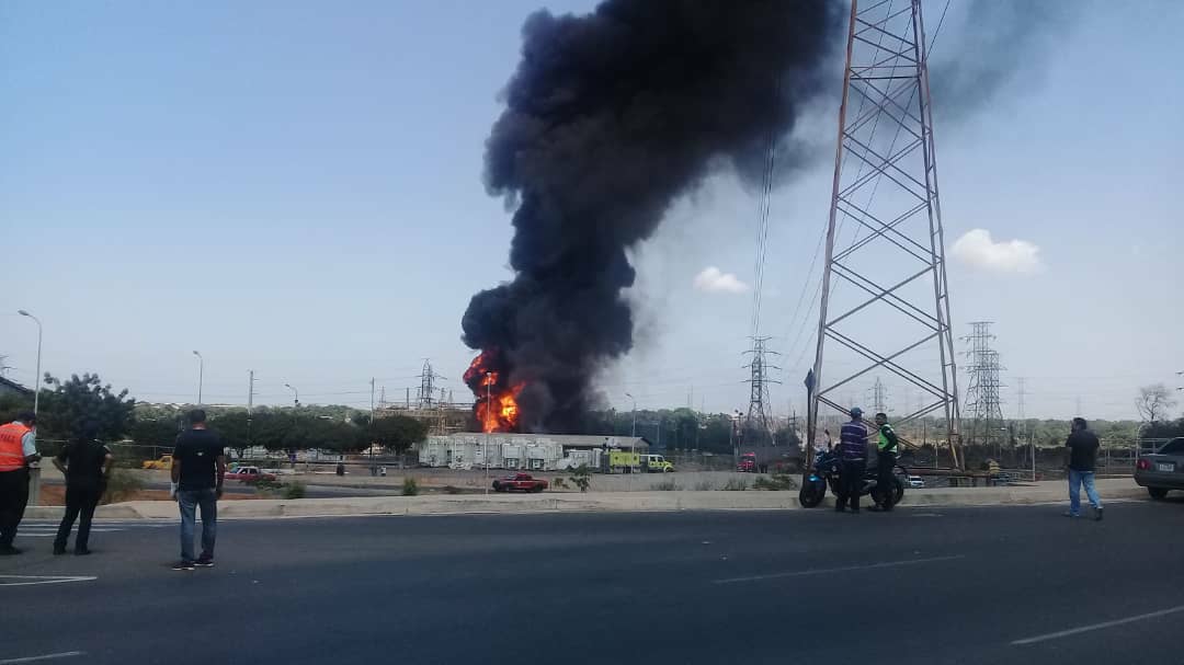 Se registra incendio en la subestación Caujarito de Corpoelec #16Jun