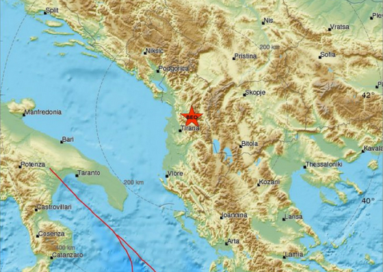 Sismo de magnitud de 5,1 sacude Albania sin causar víctimas