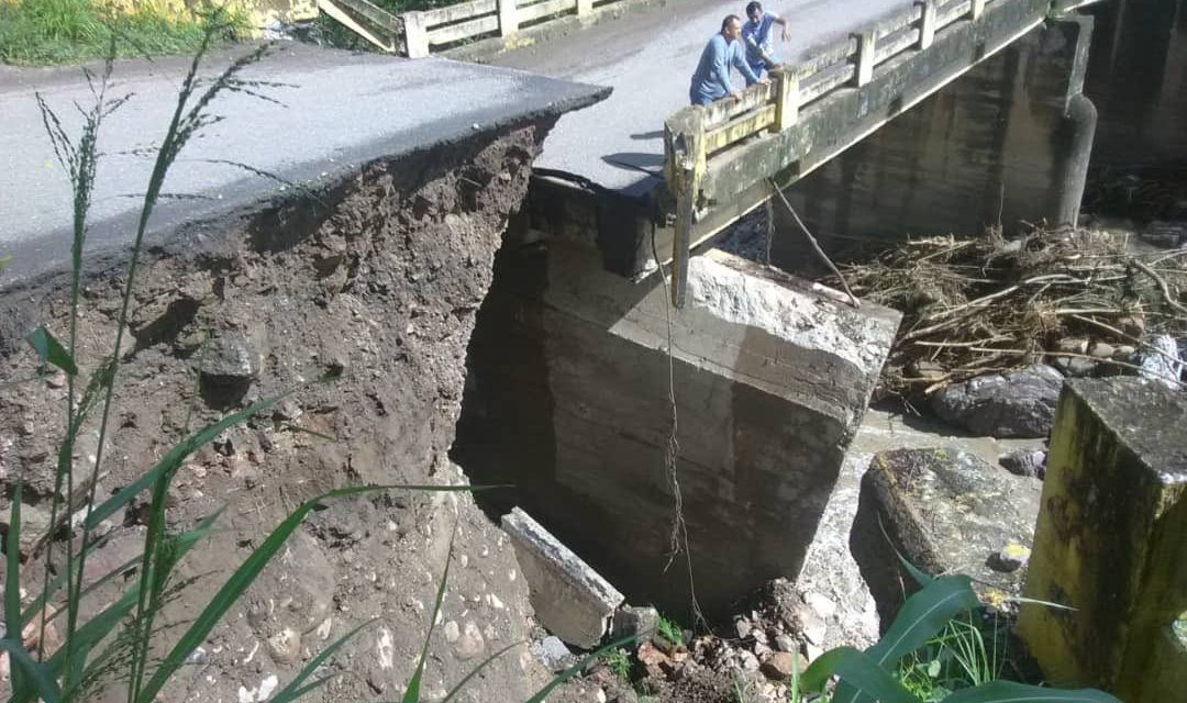 San Pedro del Río y El Cobre en Táchira incomunicados por las fuertes lluvias