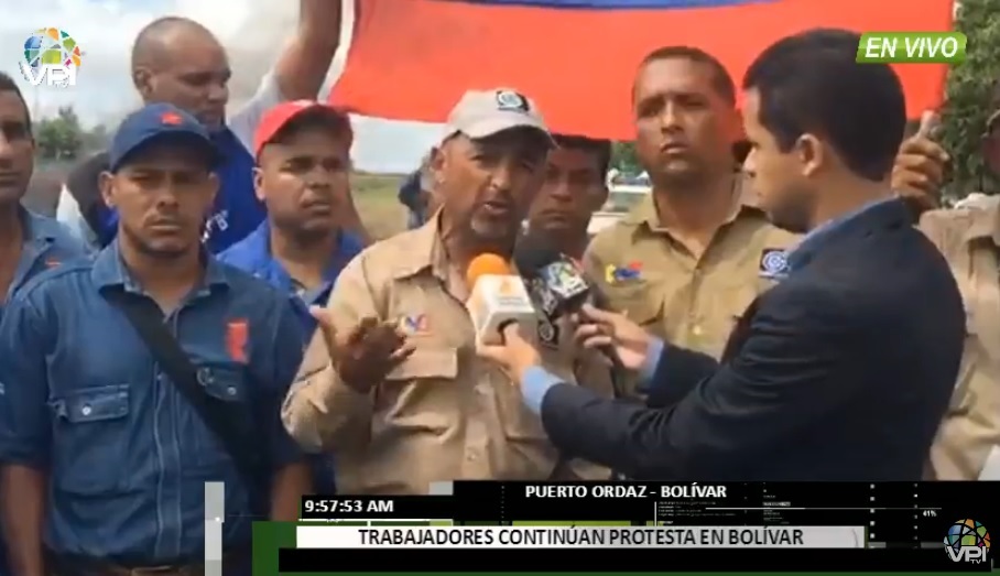 Trabajadores de las empresas básica en Bolívar protestan para exigir mejoras salariales #16Oct (video)