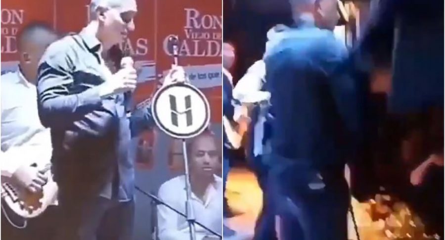 De milagro: Este cantante se salvó de un terrible accidente en pleno concierto (Video)